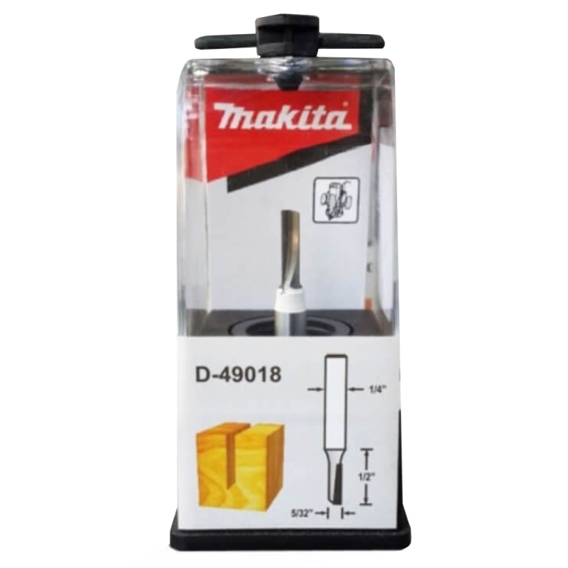 D-49018 FRESA VAST. 1/4" RECTA CANAL 5/32" -1F. SIN RODAJE ALTURA FILO 1/2" - MAKITA