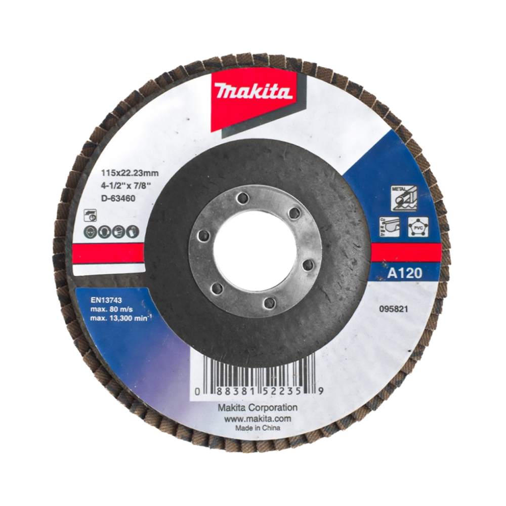 D-63460 DISCO FLAP ANGULAR METAL 4-1/2" G120 STANDAR - MAKITA