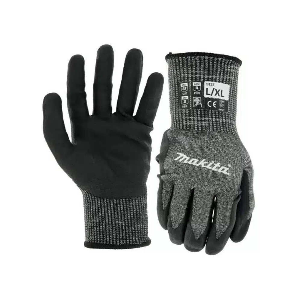 T-04145 GUANTES AVANZADOS DE CORTE FITKNIT NIVEL 7 RECUBIERTOS DE NITRILO TALLA L/XL - MAKITA