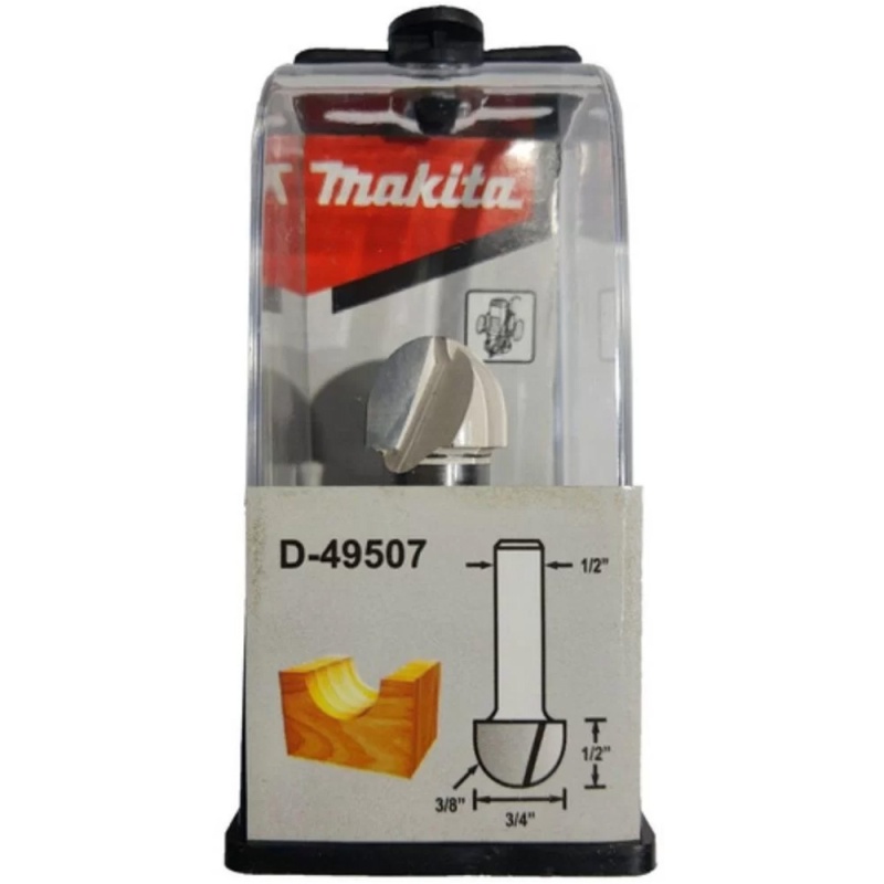 D-49507 FRESA MEDIA CAÑA C. VAS 1/2" * D 3/4" * L. UTIL 1/2" * L. TOTAL 2" * R 3/8" - MAKITA