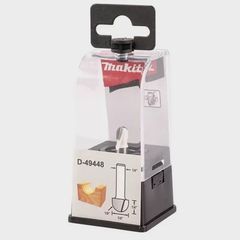 D-49448 FRESA MEDIA CAÑA(1/8") 2F. CAR. VAS 1/4"/ UTIL(D 1/4" * L 1/4") / L. TOTAL 1-1/2" - MAKITA