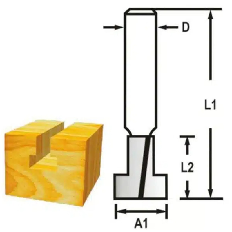 D-50217 FRESA VASTAGO 1/4" OJA DE CERRADURA 3/8" 2F SIN RODAJE FRESA VASTAGO 1/4" - MAKITA