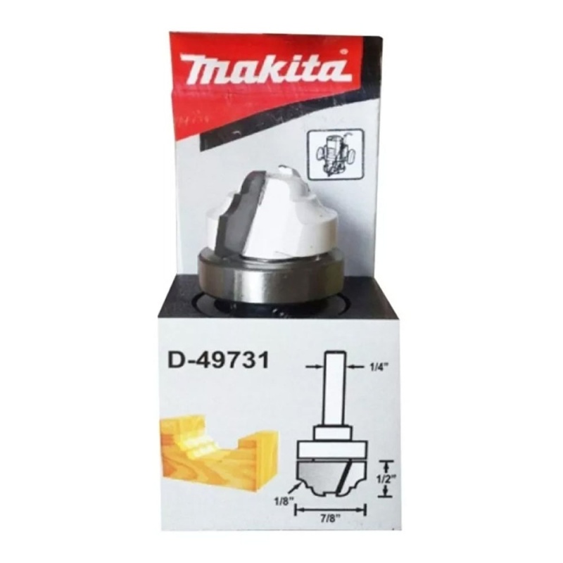 D-49731 FRESA ENCAJE CLASICO VAS 1/4" * D 7/8" * L UTIL 1/2" * L TOTAL 2-1/8" - MAKITA