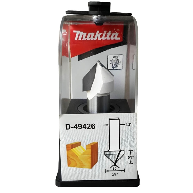 D-49426 FRESA EN V(90°) VAS. 1/2" * D.3/4" * L. UTIL 5/8" L. TOTAL 2-1/4" - MAKITA