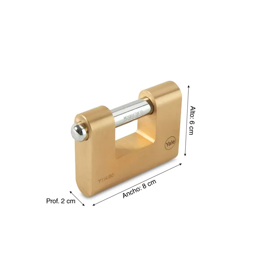 8935 CANDADO 114 BRONCE JUMBO 60MM (BLISTER) – YALE