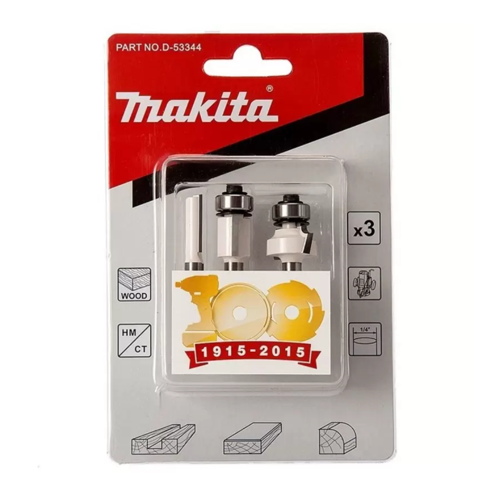 D-53344 SET 3 FRESAS 1/4" - MAKITA