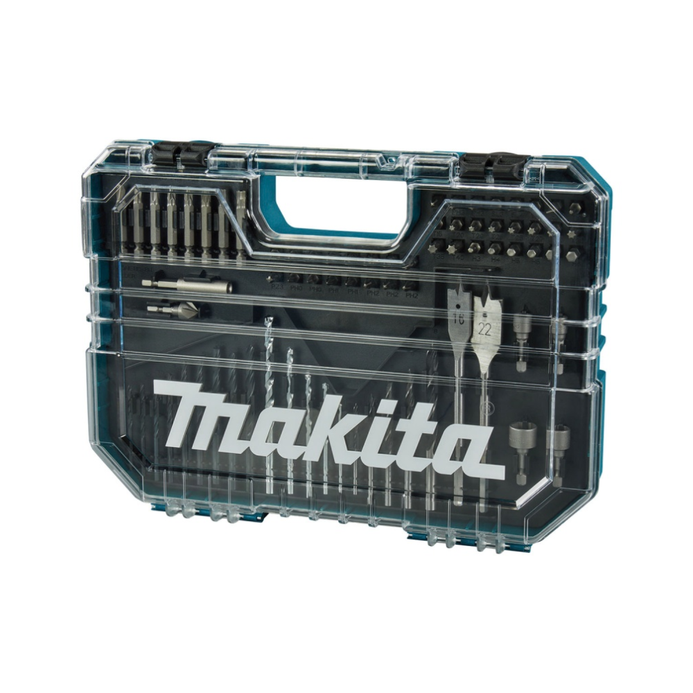 E-15126 SET BROCAS Y PUNTAS 75 PIEZAS + CAJA TRANSPARENTE - MAKITA