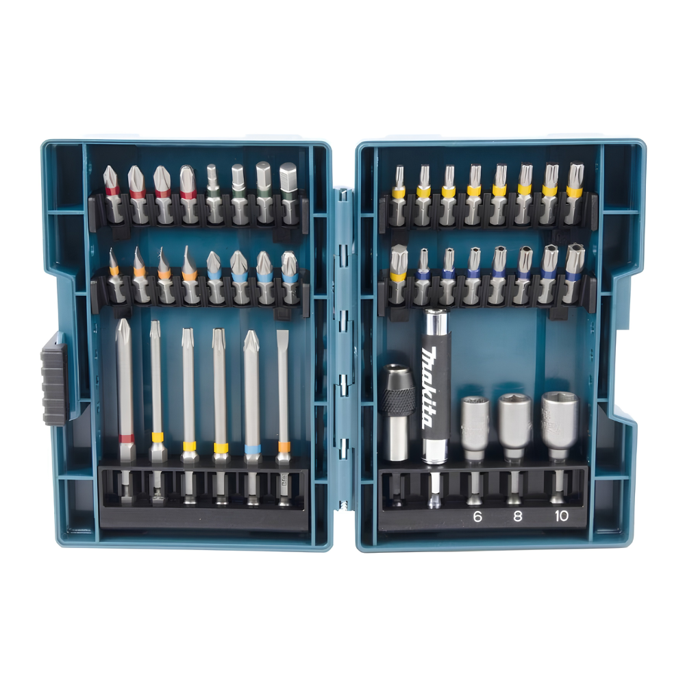 E-25096 SET PUNTAS PREMIER + DESARMADOR RATCHET 44 PIEZAS - MAKITA