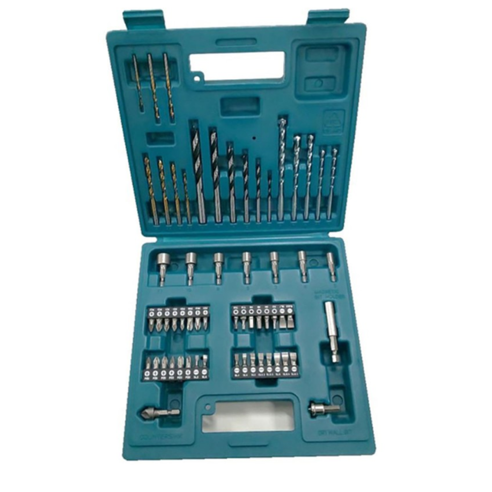 E-11829 SET BROCAS, DADOS Y PUNTAS 60 PIEZAS + MALETA PLÁSTICA - MAKITA