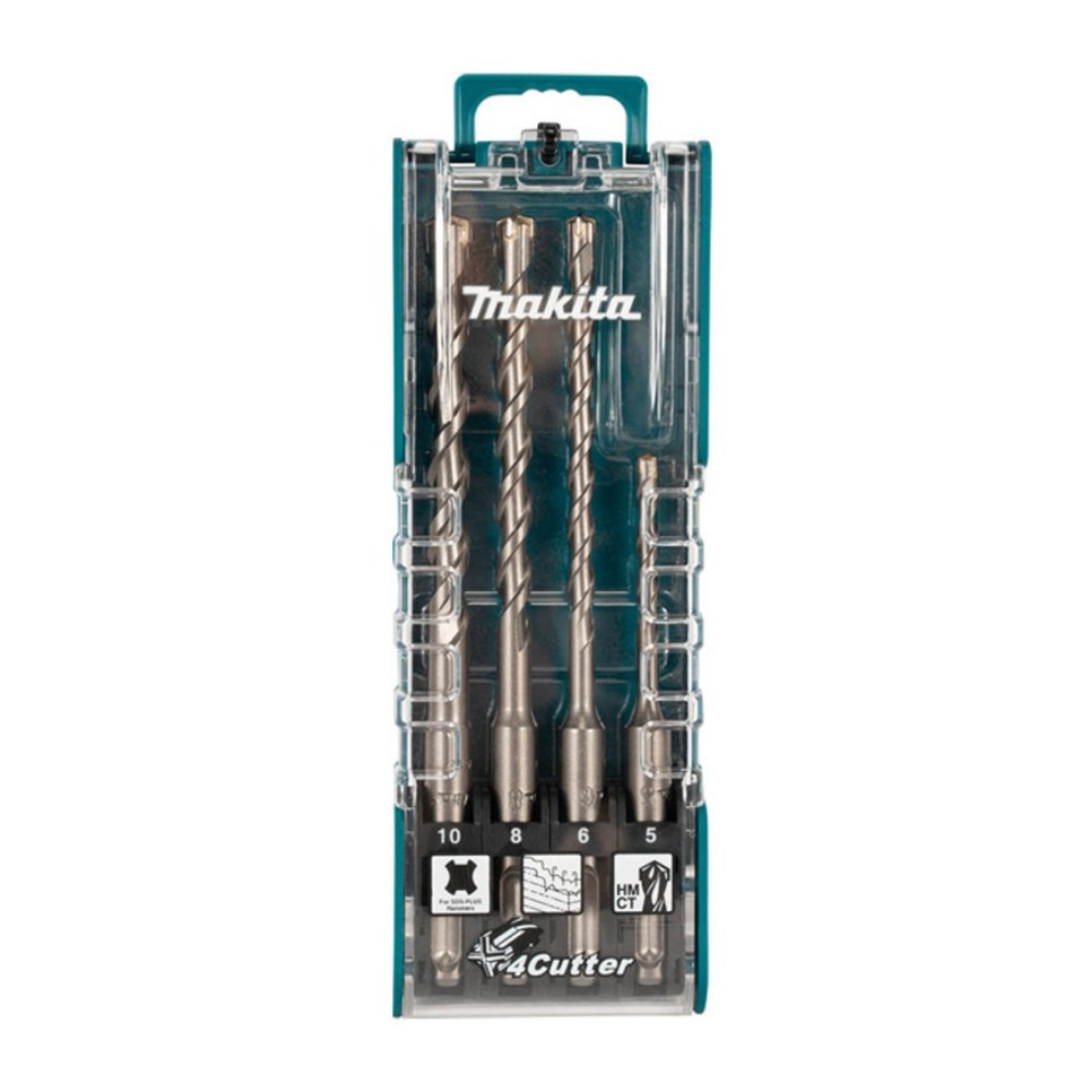 E-14249 SET 04PZS BROCAS SDS-PLUS P/CONCRETO (5,6,8,10mm X 160mm) - MAKITA