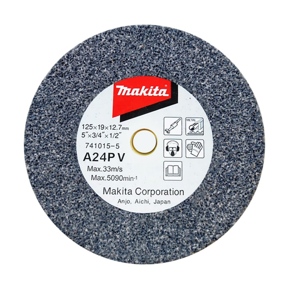 741015-5 PIEDRA / RUEDA ABRASIVA 5" GRANO 24 PARA ESMERIL RECTO - MAKITA